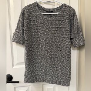 Banana Republic Black and White Short Sleeve Sweater